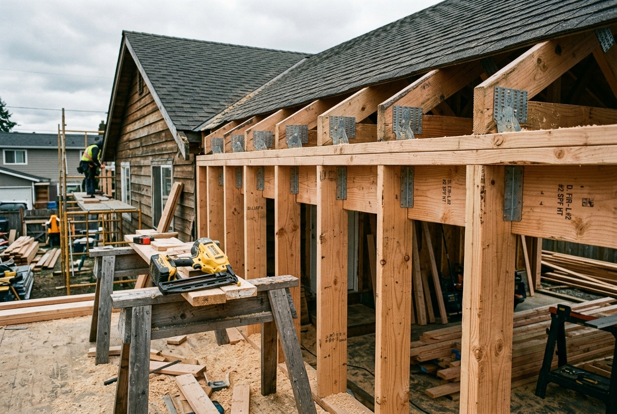 Heavy Timber Joist Framing & Support Posts